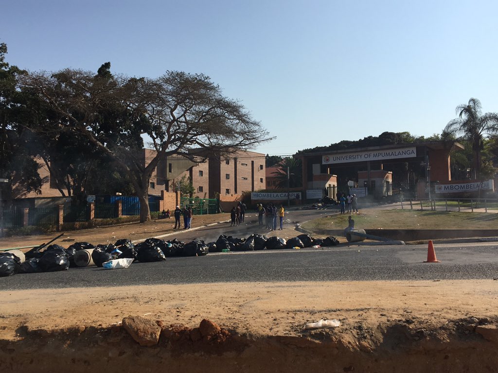 University of Mpumalanga Mbombela campus is closed as students embark on a protest, accusing university management of corruption and nepotism. They've blockaded the main road leading to the university.