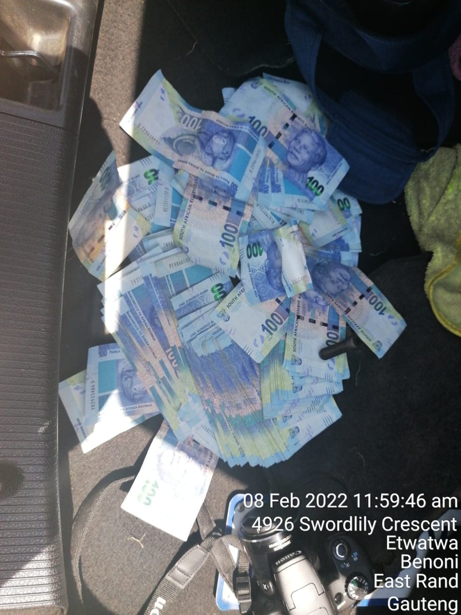 Three suspects arrested for an armed robbery that happened in Ermelo Mpumalanga. They were found in possession of stolen items, including cash and firearms that belong to the South African Police Service