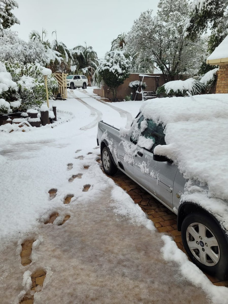 Snowfall in Ladysmith, South Africa